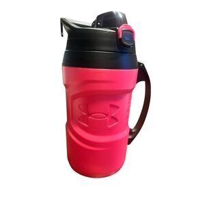 Under Armour playmaker hot pink black 64oz water jug bottle fence hook